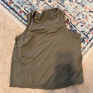 Olive Green Sleeveless Women's Top